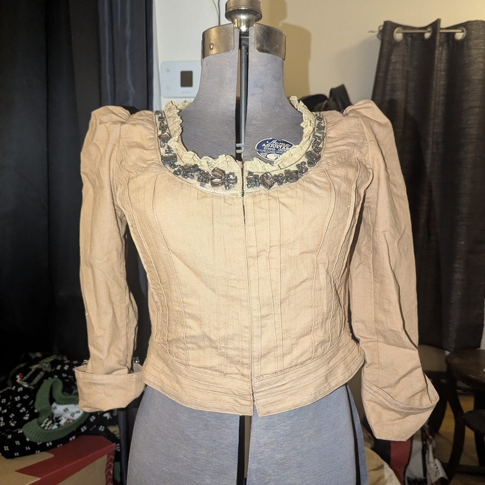 Peach Victorian Reproduction Bodice Jacket